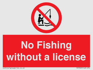 No Fishing without a license